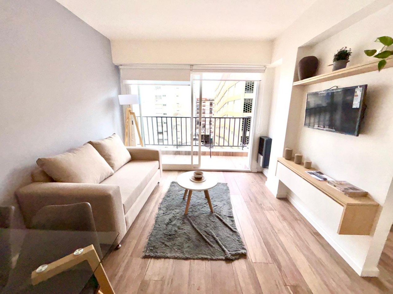 Departamento de 2 ambientes al frente con balcon terraza.