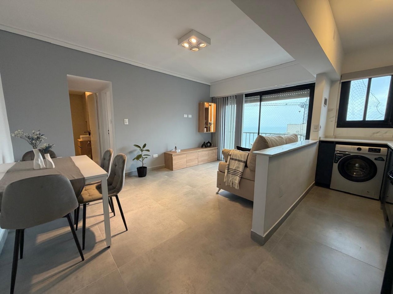 DEPARTAMENTO 2 AMBIENTES CON VISTA AL MAR Y COCHERA DOBLE 