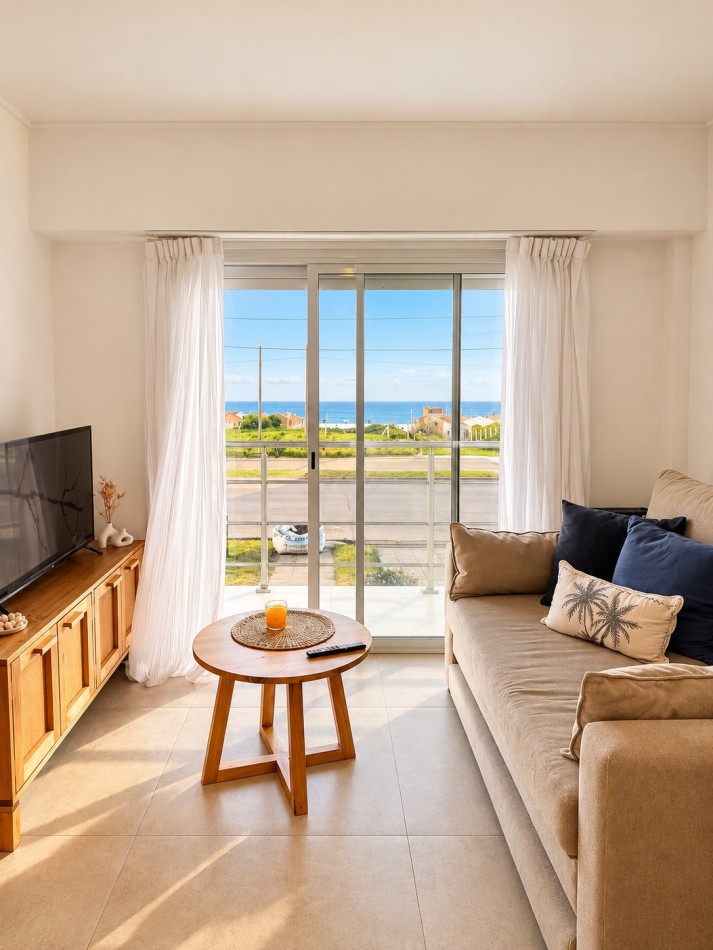 Departamento 2 ambientes con vista al mar | balcon y cochera