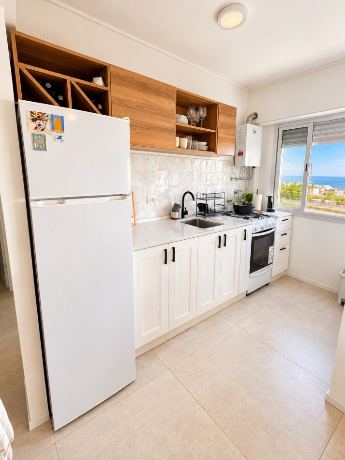 Departamento 2 ambientes con vista al mar | balcon y cochera